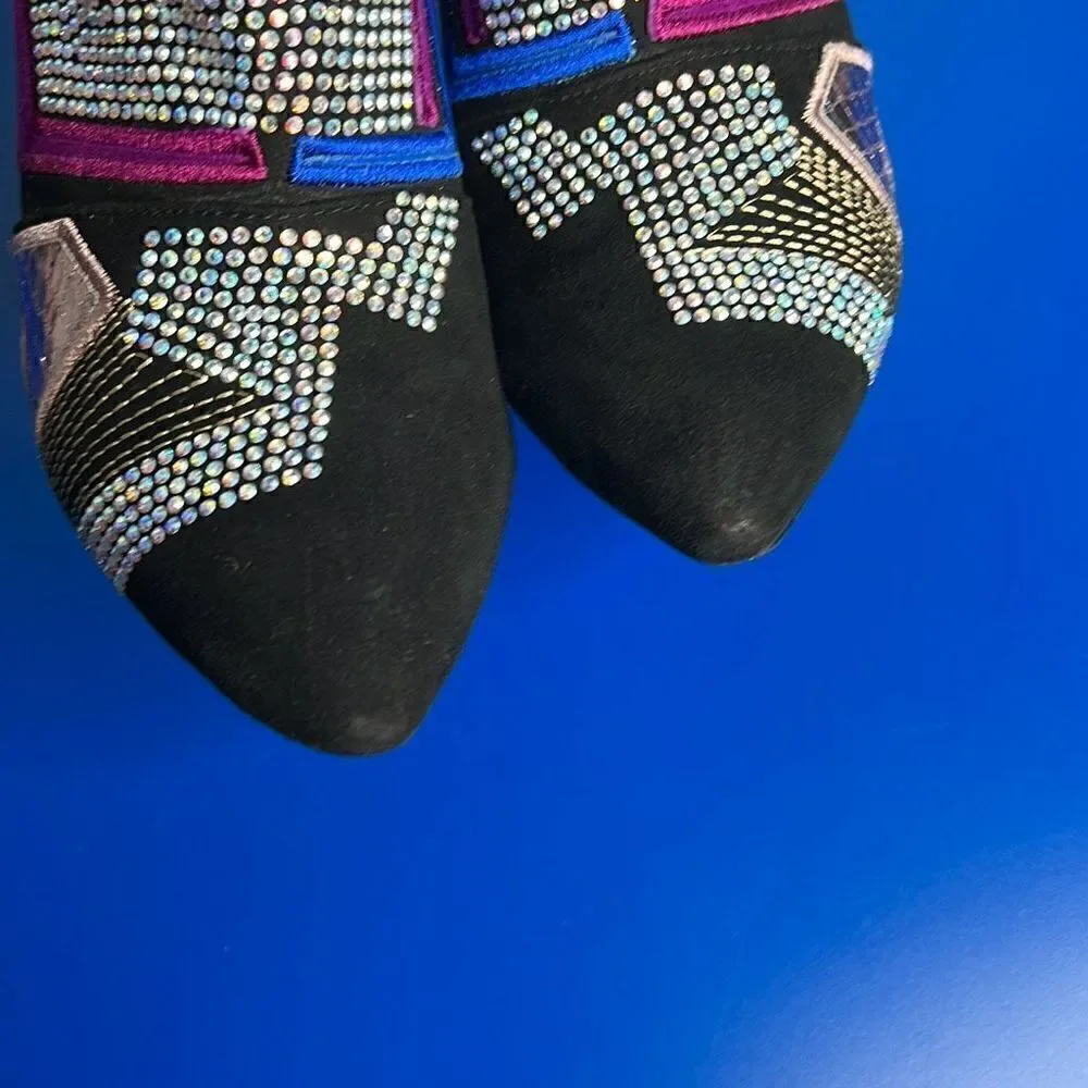 Giuseppe Zanotti Crystals Patchwork Ankle Boots